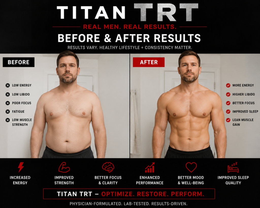 Titan TRT before and after result