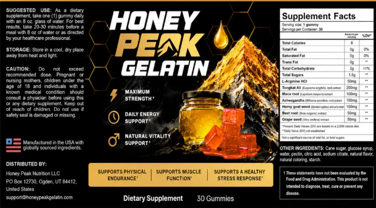 Honey Peak Gelatin gummies-review